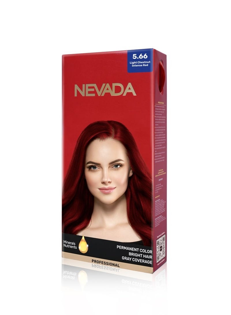 Nevada Women's Hair Dye Shade 5.66 (Light Reddish Brown)